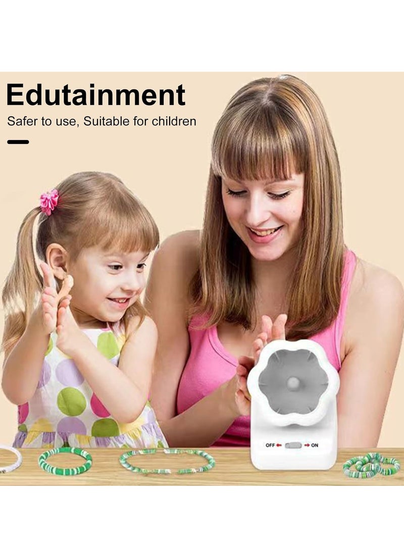 إيفرين آلة غزل الخرز الكهربائية، آلة غزل الخرز الطيني لصنع المجوهرات، أداة غزل الخرز بدون استخدام اليدين مع إبرة وخيط لأساور الخرز للخصر، عشاق فن خرز الطين - Image 3