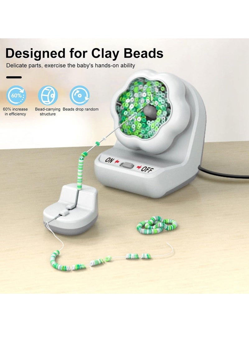 إيفرين آلة غزل الخرز الكهربائية، آلة غزل الخرز الطيني لصنع المجوهرات، أداة غزل الخرز بدون استخدام اليدين مع إبرة وخيط لأساور الخرز للخصر، عشاق فن خرز الطين - Image 5