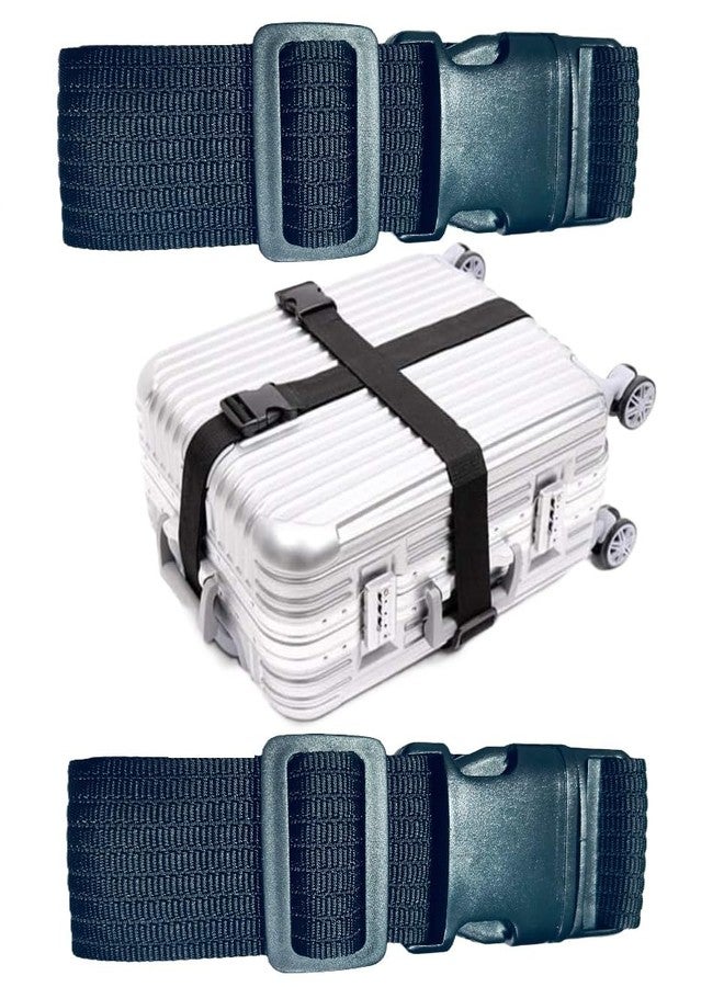 iCONY Black Luggage Belt Suitcase Strap | Heavy Duty Material | Adjustable Travel Belt for Suitcases | Fashion Stripe Design | Protect Your Belongings (4 Pack) - Image 5