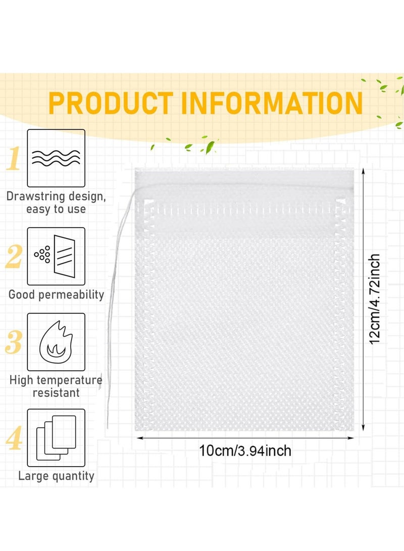 كابتن تيك 500 Pcs Tea Bags for Loose Leaf Tea Filter Bags Disposable Empty Tea Bags for Loose Leaf Tea with Drawstring for Sachet Bath Cooking - Image 3