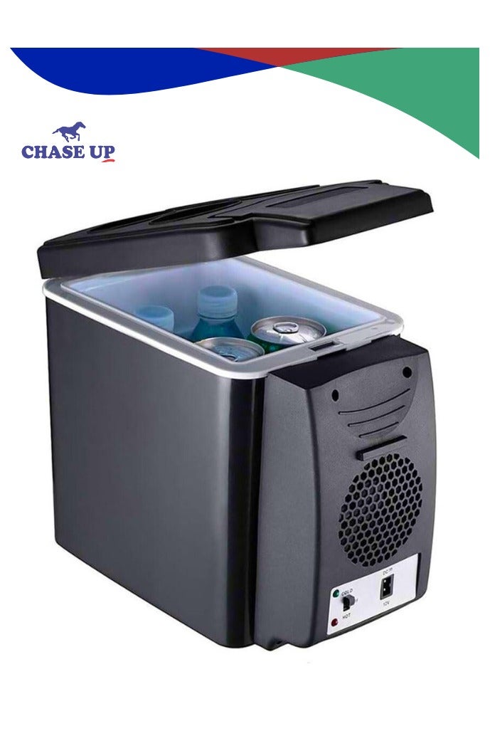 Chase Up Car Mini Refrigerator, 6L Lightweight Dual Use Fridge with Cooler and Warmer, 12V Multifunctional Portable Freezer for Car, RV, Truck, Boat, Van, Travel and Outdoor Camping - Image 1