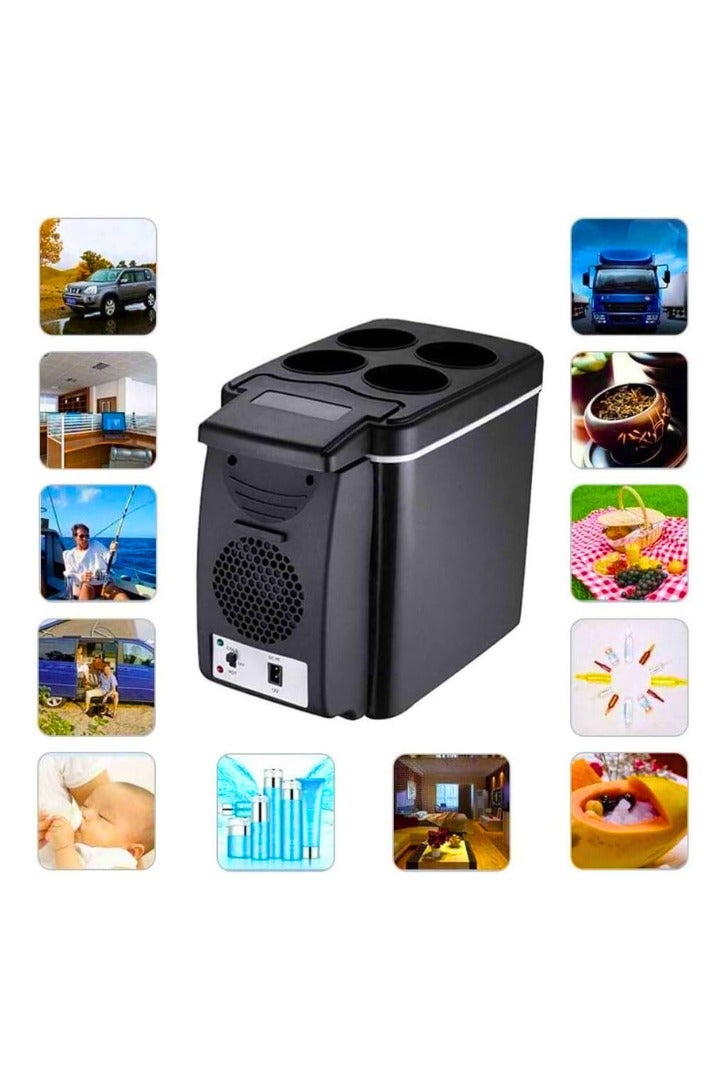 Chase Up Car Mini Refrigerator, 6L Lightweight Dual Use Fridge with Cooler and Warmer, 12V Multifunctional Portable Freezer for Car, RV, Truck, Boat, Van, Travel and Outdoor Camping - Image 2