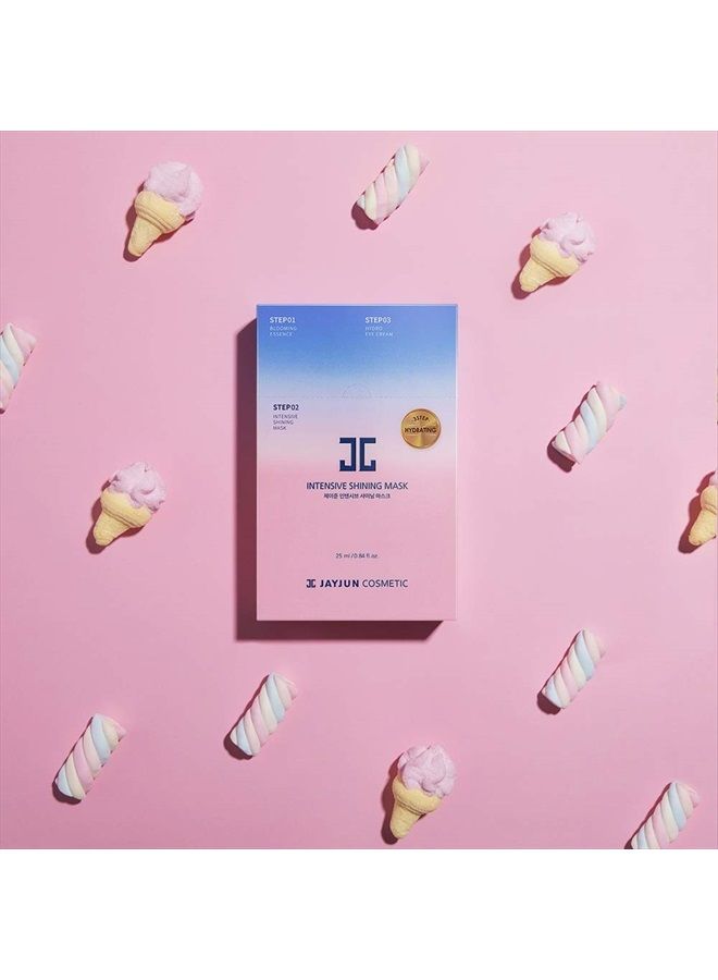 JAYJUN JJ قناع جايجون الرسمي المكثف المتألق، مستخلص اللافندر، عبوة من 10 أوراق، 25 مل، 0.84 أونصة سائلة، مرطب، جوهر، كريم للعين، 3 خطوات - Image 4