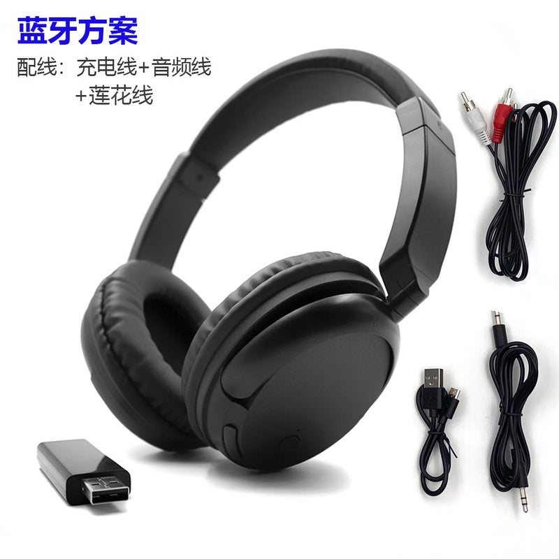 Tv Wireless Headphones With Transmitter Computer Headset One-Round Multi-Receiver Rf Fm Fm - Image 1
