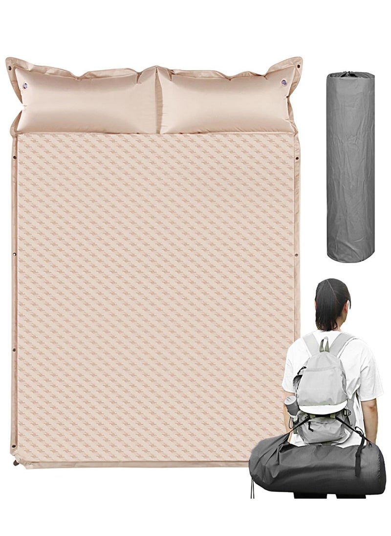 Bukela - Air Sleeping Pad - Double Camping Beds for Adults,Thickness 5cm Extra Wide Camping Sleeping Mattress with Air Pillow, Ergonomic for Guest Tent Car - Image 1
