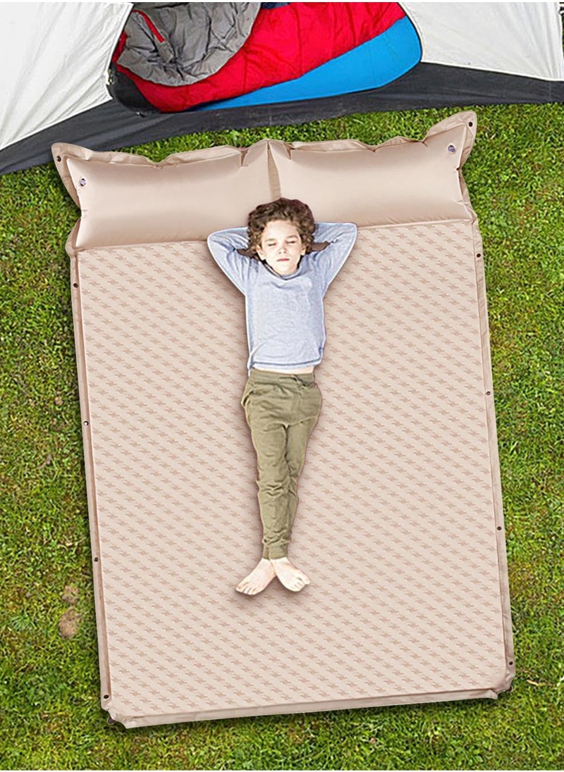 Bukela - Air Sleeping Pad - Double Camping Beds for Adults,Thickness 5cm Extra Wide Camping Sleeping Mattress with Air Pillow, Ergonomic for Guest Tent Car - Image 1