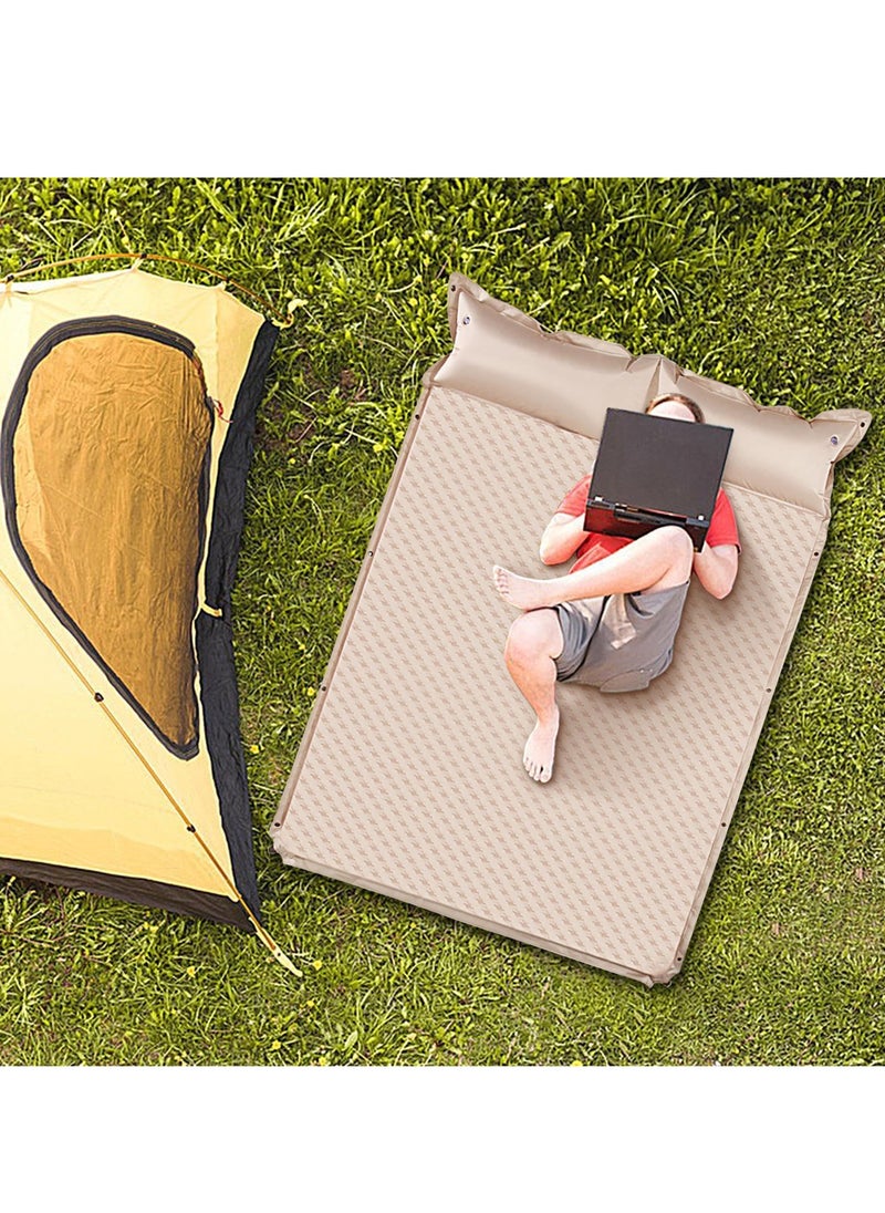 Bukela - Air Sleeping Pad - Double Camping Beds for Adults,Thickness 5cm Extra Wide Camping Sleeping Mattress with Air Pillow, Ergonomic for Guest Tent Car - Image 1