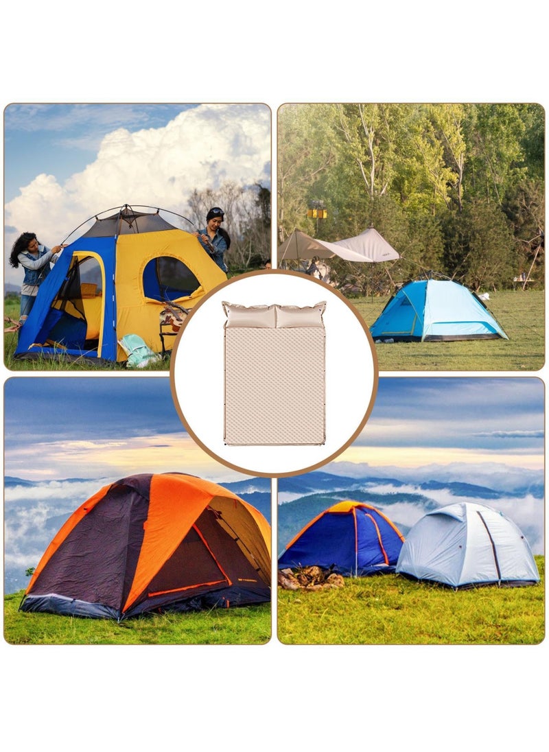 Bukela - Air Sleeping Pad - Double Camping Beds for Adults,Thickness 5cm Extra Wide Camping Sleeping Mattress with Air Pillow, Ergonomic for Guest Tent Car - Image 1