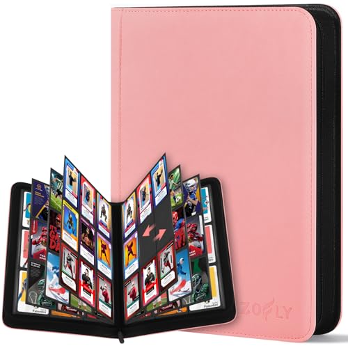 Zofly 30 Pack 9 Pocket Card Binder Premium Zip Trading Card Binder 540 Large Capacity SideLoading Card Storage Album PU Card Collection Binder for Gifts TCG MTG Baseball Football Sport Cards Pink - Image 1