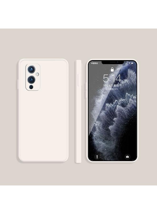 S-TOP Case For OnePlus 9 Solid Color Imitation Liquid Silicone Straight Edge Dropproof Full Coverage Protective Case - Image 1