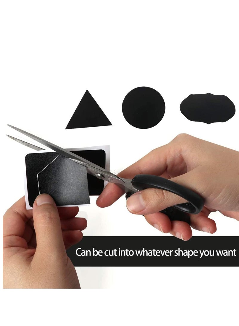 Chalkboard Labels Bulk, Mini Chalk - Black stickers for Food Storage Classification, Adhesive Blackboard Label, to Decorate Your Party Office Jars and Bottles 80PCS - Image 3