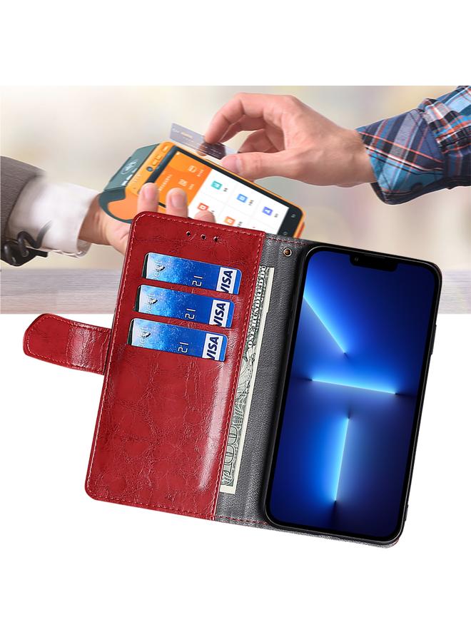 S-TOP Case For Realme C65 4G Geometric Stitching Leather Phone Case - Image 5