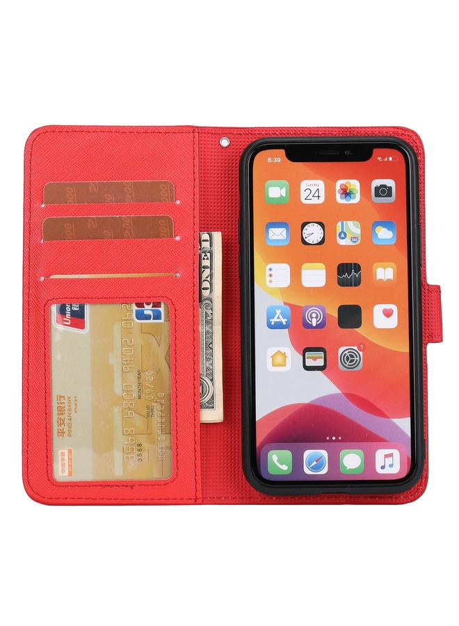 S-TOP Case For iPhone 11 Cross Texture Detachable Leather Phone Case - Image 4