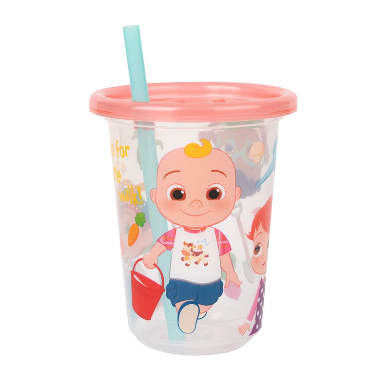 The First Years Cocomelon Take & Toss Toddler Straw Cups - Spill Proof Toddler Sippy Cups with Snap On Lids and Straws - Cocomelon Feeding and Party Supplies - 10 Oz - 8 Count - Image 3