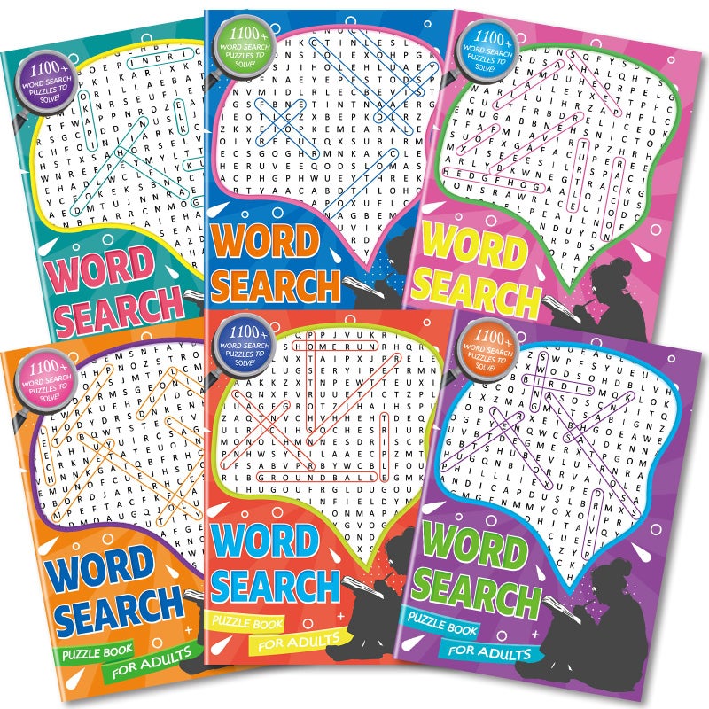 Kalysky Large Print 6000 Words Word Search Puzzle Books Set of 6 Full Size Brain Games Activity Book for Adults Teens and Seniors - Image 2