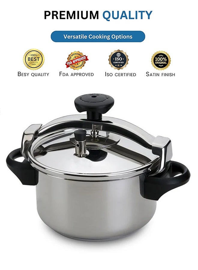 Kitchen King Twisto Pressure Cooker, Easy Opening with Resistant Bridge, Enhanced Safety, Heat Resistant Handle, FDA Approved, Ideal for Healthy Cooking, 5 Liters - Image 3