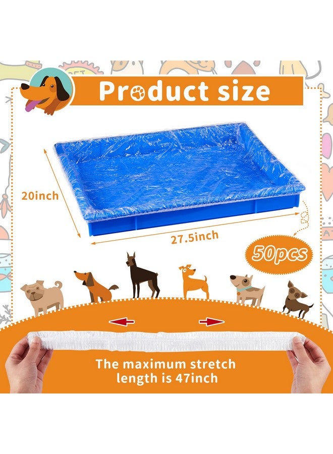 تونديامو 50 قطعة من بطانات أقفاص Tondiamo للحيوانات الصغيرة، بطانة صينية هامستر للاستخدام مرة واحدة، بطانة صندوق بلاستيكية شفافة، بطانة قفص خنزير غينيا مانعة للتسرب، كيس قمامة، غشاء حمام للأرانب والهامستر والقنفذ - Image 2