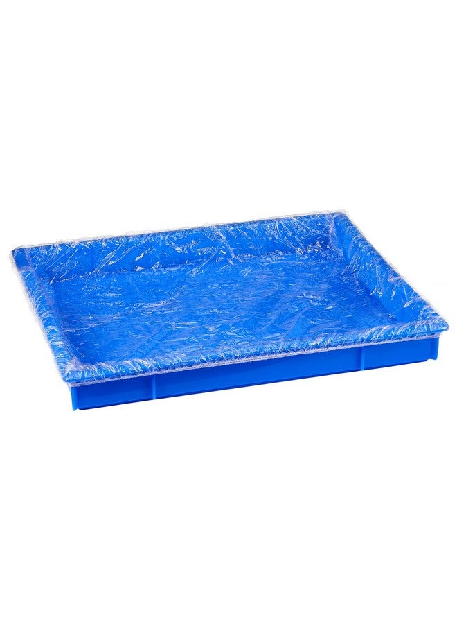 تونديامو 50 قطعة من بطانات أقفاص Tondiamo للحيوانات الصغيرة، بطانة صينية هامستر للاستخدام مرة واحدة، بطانة صندوق بلاستيكية شفافة، بطانة قفص خنزير غينيا مانعة للتسرب، كيس قمامة، غشاء حمام للأرانب والهامستر والقنفذ - Image 1