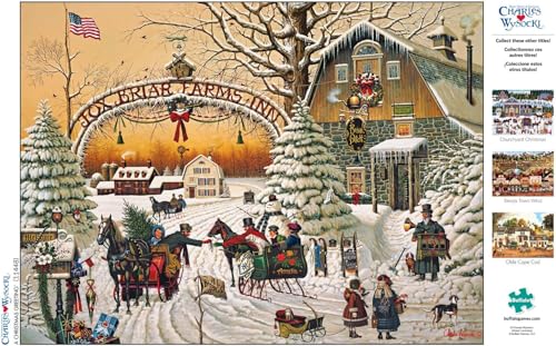 Buffalo Games – A Christmas Greeting - Charles Wysocki - 1000 Piece Holiday Jigsaw Puzzle ​ Colorful Puzzle for Adults – Precision-Cut, Beautiful, Winter Artwork, and Hours of Festive Fun - Image 5