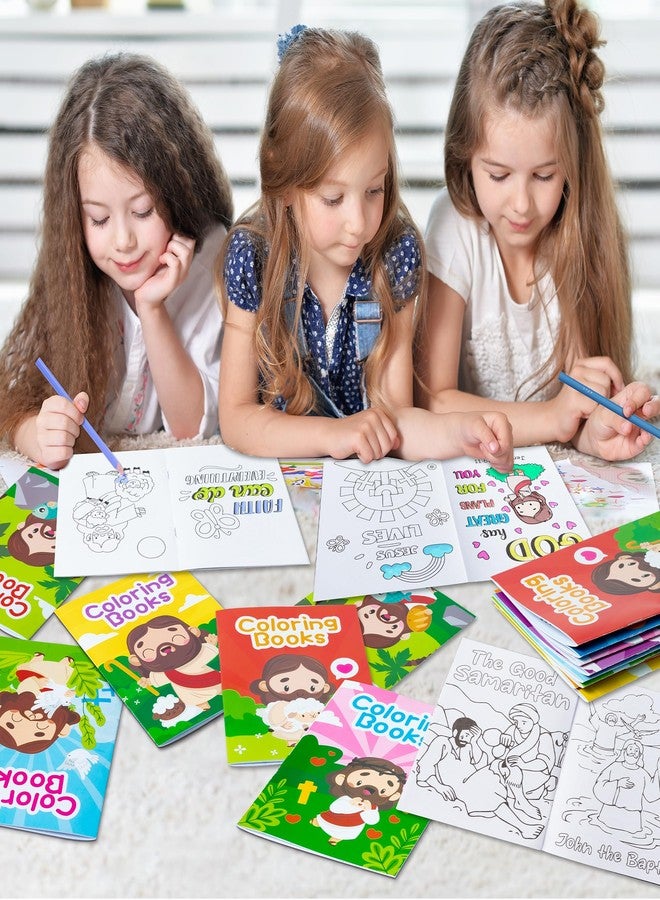 Zainpe 24Pcs Christian Bible Coloring Books for Kids Bible Stories Study Easter Theme DIY Art Drawing Book with Jesus Noah's Ark Pattern Color Booklet Party Favors Birthday Gift Goodie Bag Filler - Image 5