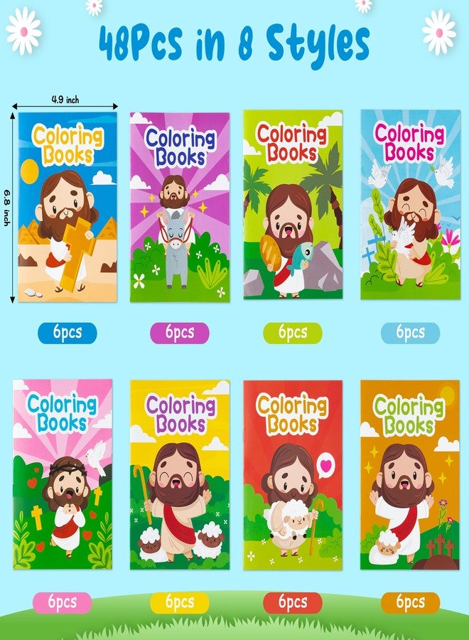 Zainpe 24Pcs Christian Bible Coloring Books for Kids Bible Stories Study Easter Theme DIY Art Drawing Book with Jesus Noah's Ark Pattern Color Booklet Party Favors Birthday Gift Goodie Bag Filler - Image 2