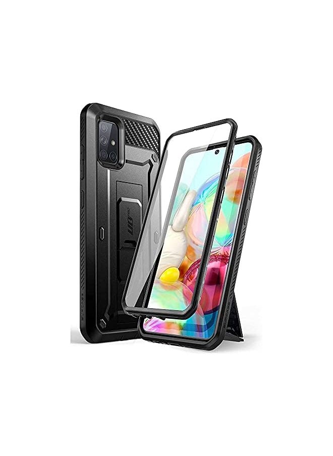 SupCase - SUPCASE for Samsung Galaxy A71 Case with Screen Protector (Unicorn Beetle Pro), [Built-in Stand & Belt Clip] Full-Body Heavy Duty Rugged Kickstand Protective Phone Case for Samsung A71 6.7 Inch, Black - Image 1
