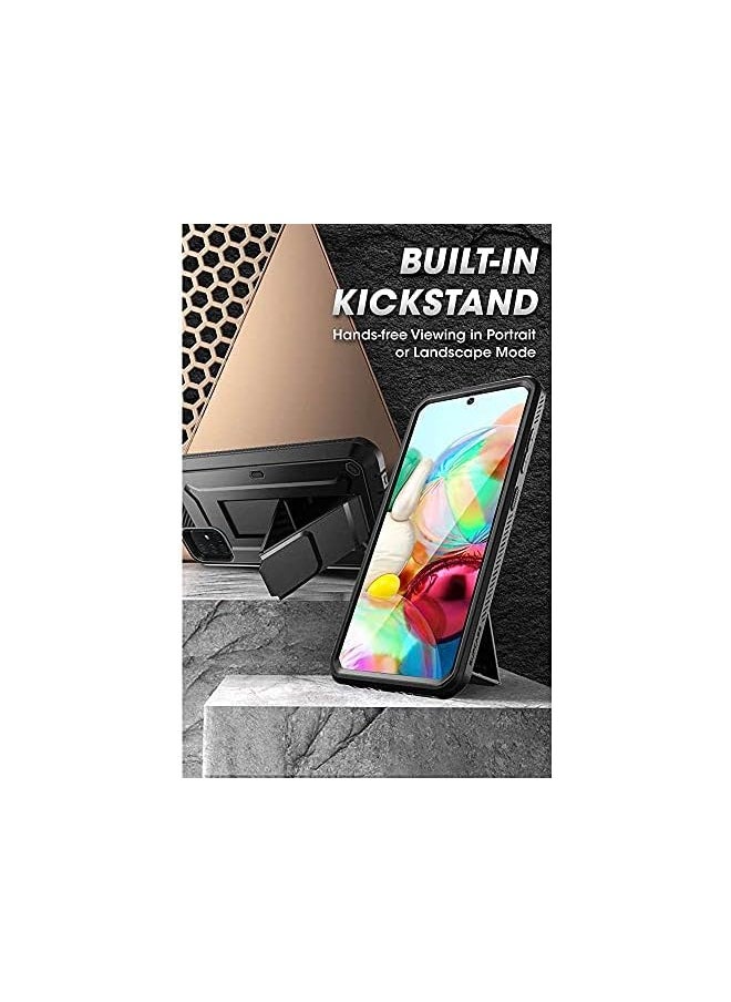 SupCase - SUPCASE for Samsung Galaxy A71 Case with Screen Protector (Unicorn Beetle Pro), [Built-in Stand & Belt Clip] Full-Body Heavy Duty Rugged Kickstand Protective Phone Case for Samsung A71 6.7 Inch, Black - Image 1
