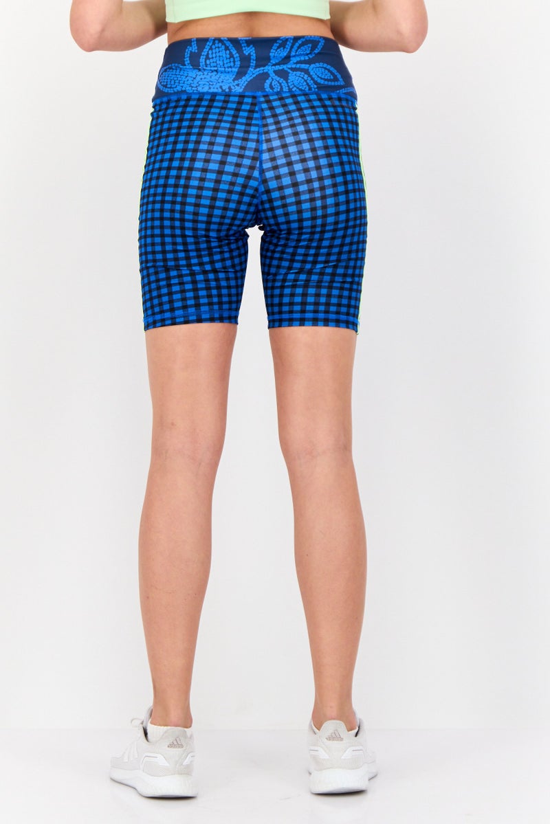 Adidas Women Sportswear Fit Biker Shorts, Blue - Image 3