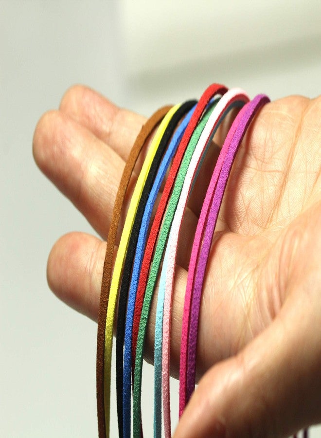 ALL in ONE 10pcs Faux Leather Suede Cord Necklace with Lobster Clasp Extended Chain (17", Mixed Color) - Image 2