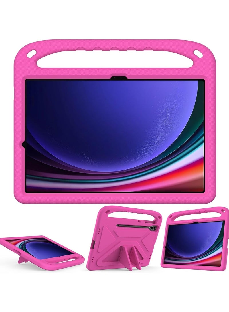 **حافظة الأطفال متوافقة مع Samsung Galaxy Tab S9 FE Plus (SM-X610/SM-X616) بحجم 12.4 بوصة (2023)**، خفيفة الوزن، مضادة للصدمات، مزودة بمقبض وstand، مما يجعلها غطاء واقٍ مناسب للأطفال. - Image 1