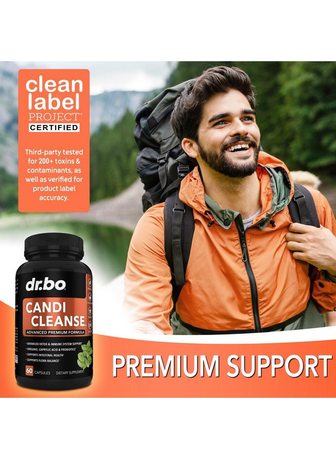 dr.bo Candi Cleanse Support Supplement Pills - Anti Overgrowth Supplements for Women & Men - Extra Strength Balance Control Probiotic Complex Cleanser - Natural Oral Herbal Oregano & Caprylic Acid Capsules - Image 5