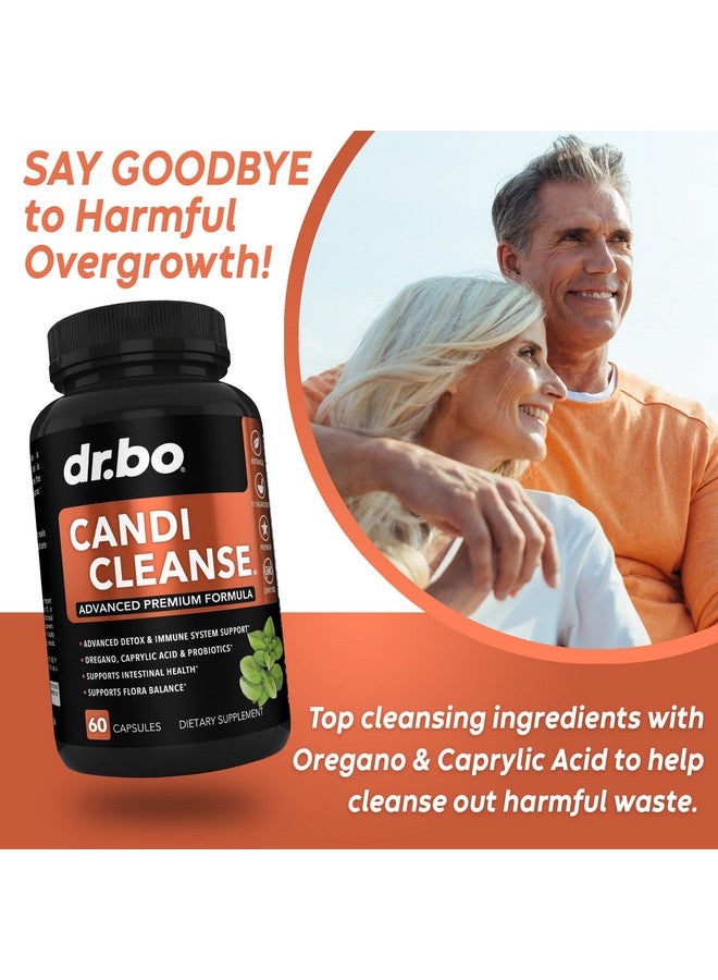 dr.bo Candi Cleanse Support Supplement Pills - Anti Overgrowth Supplements for Women & Men - Extra Strength Balance Control Probiotic Complex Cleanser - Natural Oral Herbal Oregano & Caprylic Acid Capsules - Image 3