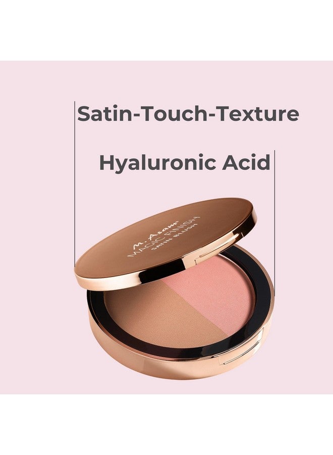 أم. أسام أحمر الخدود Magic Finish Satin Blush Dark Honey & Nude Flush (0.14 أونصة) - بودرة مكياج أحمر الخدود للحصول على مظهر منعش ومشرق مع حمض الهيالورونيك والأصباغ اللونية فائقة الدقة للحصول على خدود أكثر امتلاءً - Image 3