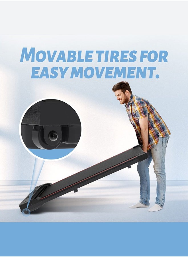 FITNESS World Treadmill, 2 in 1 Foldable Walking Pad 1-6 km/h Speed, 120 kg User Weight, LED Display for Home or Office