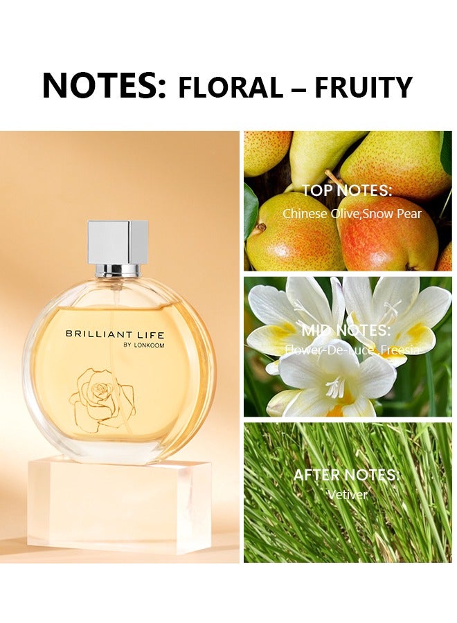 LONKOOM Brilliant Life  EDT For Women 100ML - Image 4