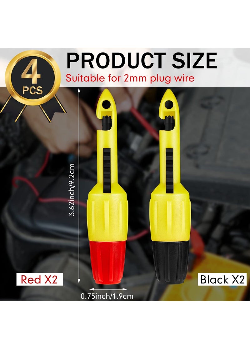 واي آند دي Insulation Piercing Clips Set for Multimeter Testing, 4 Pieces Wire Probes Voltage, Thermometer 2mm Tool  - Image 2