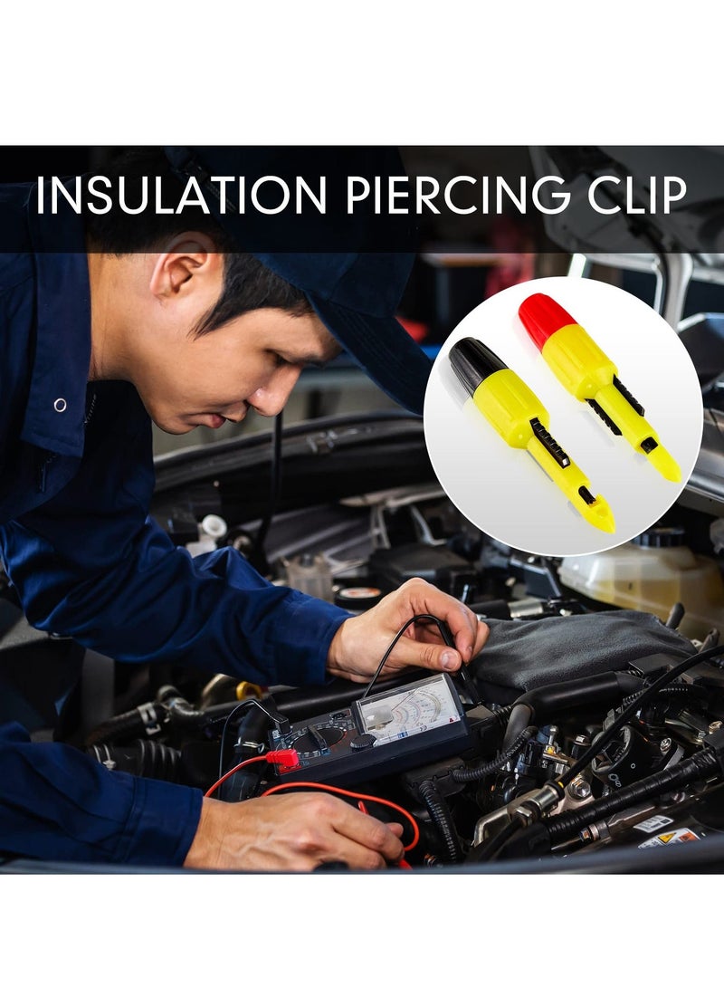 واي آند دي Insulation Piercing Clips Set for Multimeter Testing, 4 Pieces Wire Probes Voltage, Thermometer 2mm Tool  - Image 3
