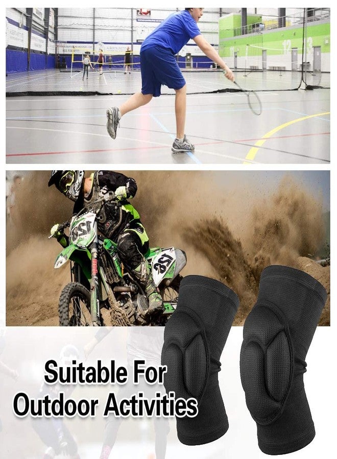 CALFHEAD 1 Pair Knee Pads Thick Sponge Collision Avoidance Kneeling Kneepad Outdoor Climbing Sports Riding Protector Protection (Black) - Image 3