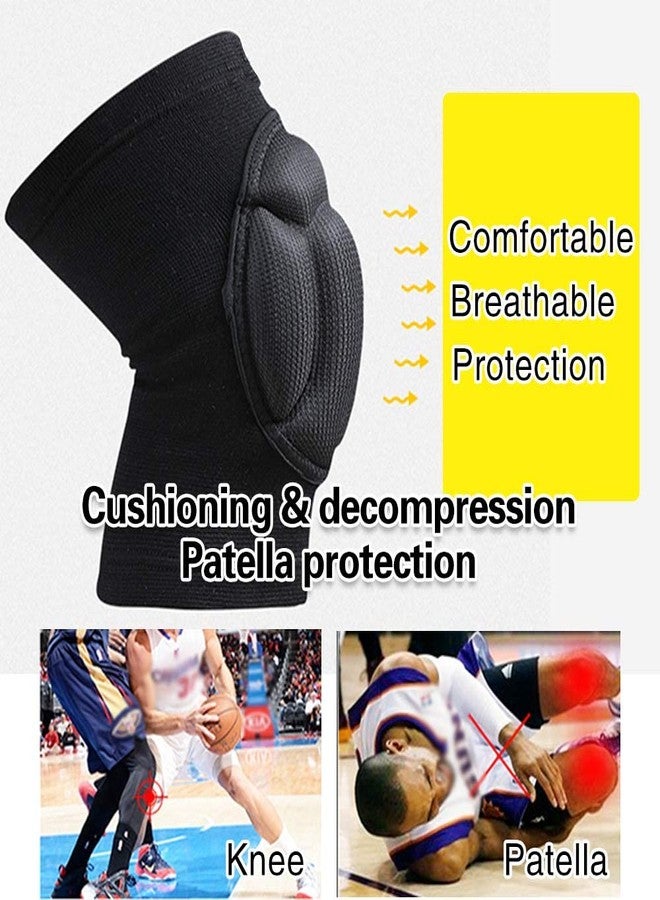 CALFHEAD 1 Pair Knee Pads Thick Sponge Collision Avoidance Kneeling Kneepad Outdoor Climbing Sports Riding Protector Protection (Black) - Image 2
