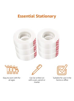 KASTWAVE Matte finish Tape, Multi-Purpose Clear Tape, Engineered for Repairing, Tape Refills, 1.8 cm x 32 m, 6 Pack, Translucent  - Image 2