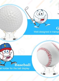 Excefore 3-Piece Ball Stand Holder Set, Sport Ball Display Rack with Non-Slip Rubber Pads for Baseball, Golf, Softball, Tennis, and More  - Image 3