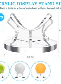 Excefore 3-Piece Ball Stand Holder Set, Sport Ball Display Rack with Non-Slip Rubber Pads for Baseball, Golf, Softball, Tennis, and More  - Image 2