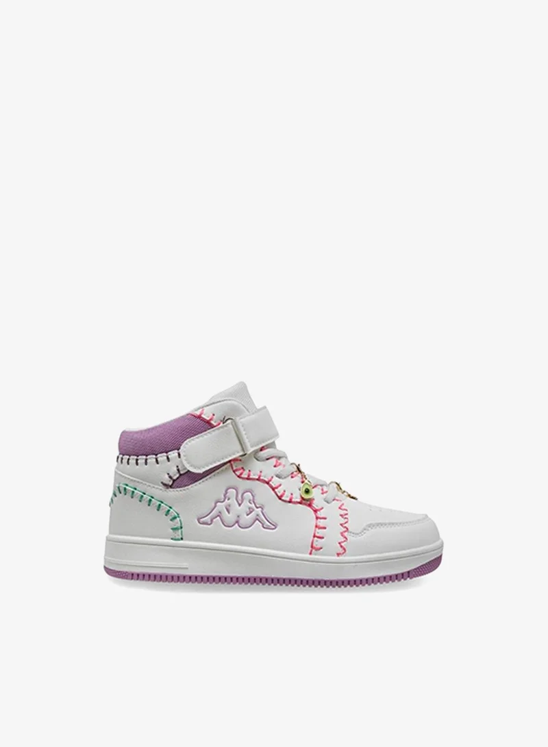 Kappa Girls Embroidered Hook & Loop High-Top Sneakers