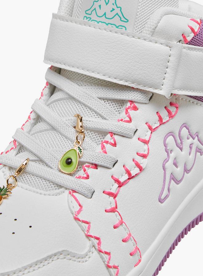 Kappa Girls Embroidered Hook & Loop High-Top Sneakers - Image 4