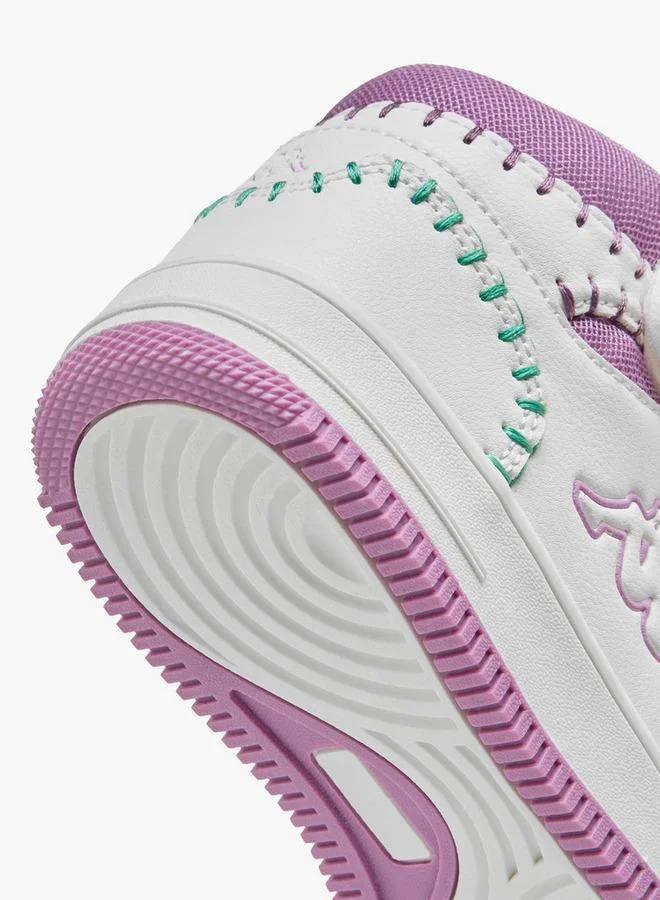 Kappa WHITE Girls Embroidered Hook & Loop High-Top School Sneakers for Women | Best Price UAE