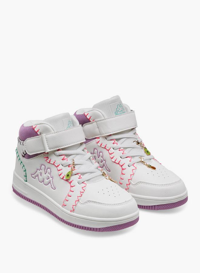 Kappa Girls Embroidered Hook & Loop High-Top Sneakers - Image 1