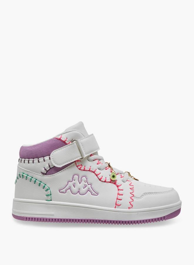 Kappa Girls Embroidered Hook & Loop High-Top Sneakers - Image 3