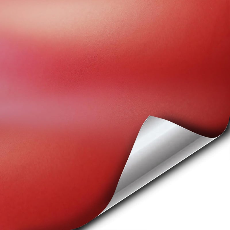 VViViD Satin Matte Red Vinyl Wrap Roll with Air Release Technology 10ft x 5ft