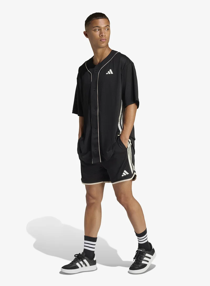 Adidas BLACK/OWHITE Stadium Mesh Shorts for Men | Best Price UAE