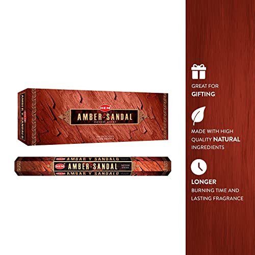 HEM Sandalwood Incense Sticks – 120 Count (6 Boxes of 20) | Authentic Woody Aroma for Meditation, Prayer, Relaxation & Spiritual Cleansing | Long-Lasting Natural Fragrance. - Image 2